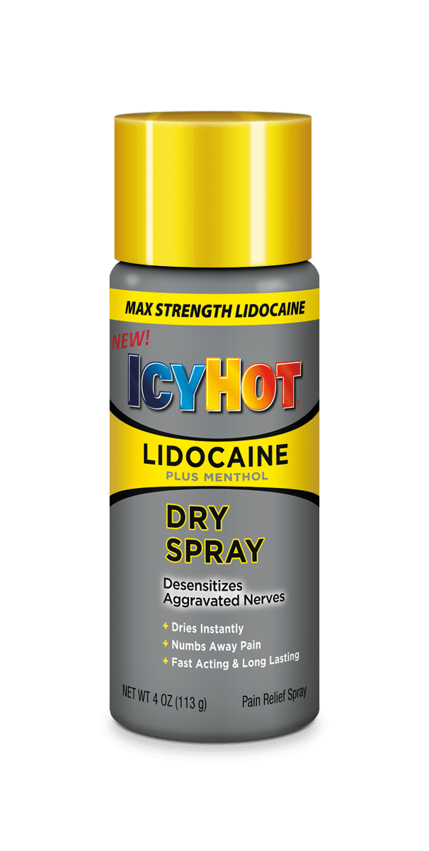 Lidocaine spray for back pain
